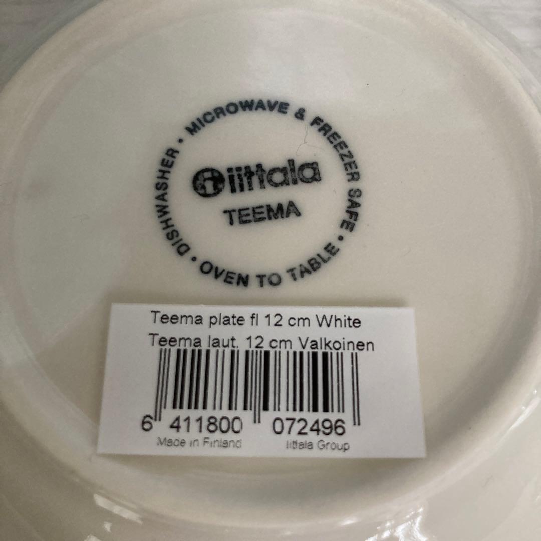 新品未使用　 Teema プレート セラドングリーン　ホワイト