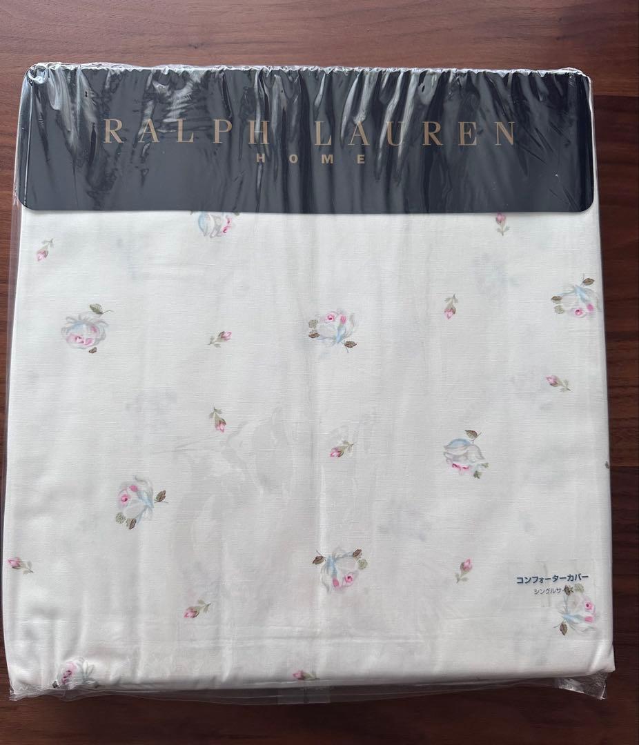 未使用ラルフローレン　シングルコンフォーターカバー&ピロケース2枚セット　バラ