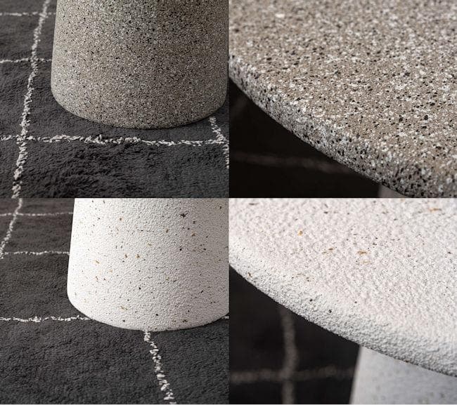 テラゾー柄ラウンドテーブル幅45cm サイドテーブル 大理石柄テーブル（43）