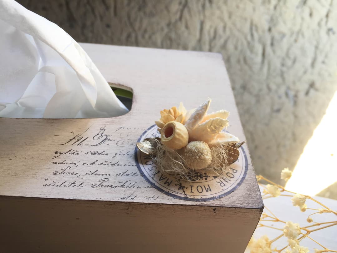 out       木製❁ ナチュラル ティッシュBox❁