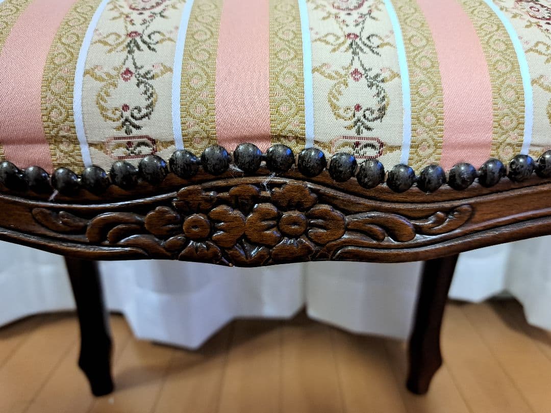 クラシック彫刻デザイン 猫足スツール