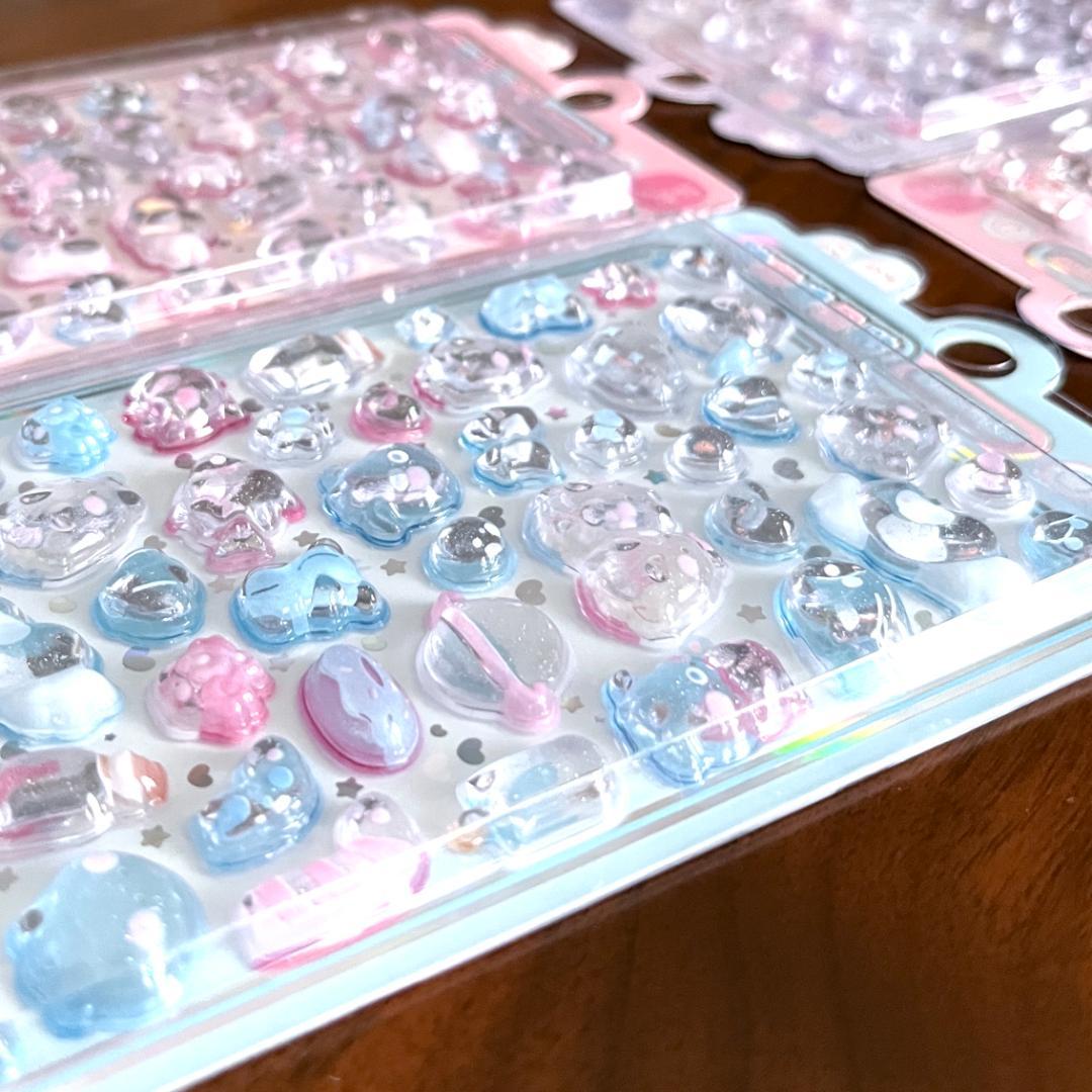 3種類16枚セット まとめ売り ぷくぷくシール シャカシャカシール