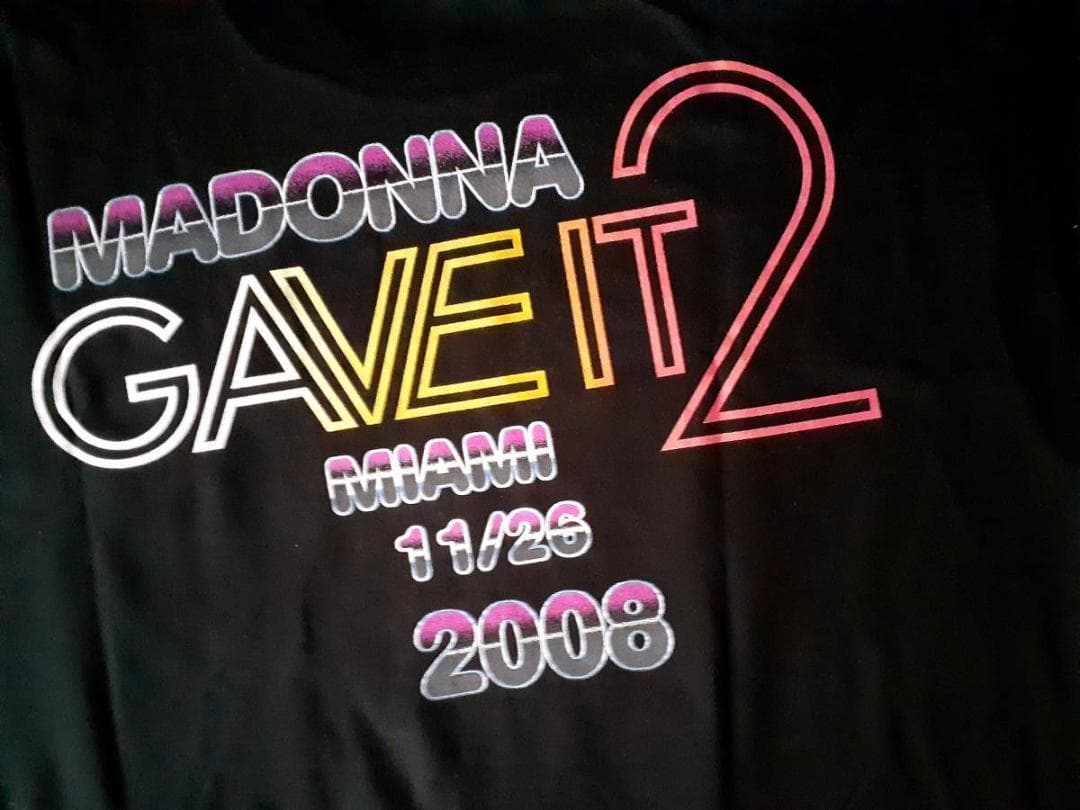 マドンナ Sticky & Sweet Tour マイアミ公演 限定 Tシャツ