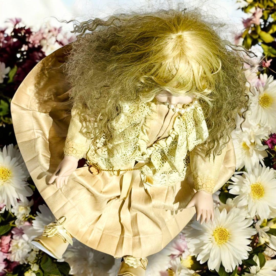 ひまわり ビスクドール ロングフェイス ジュモー トリステ 証明書付き