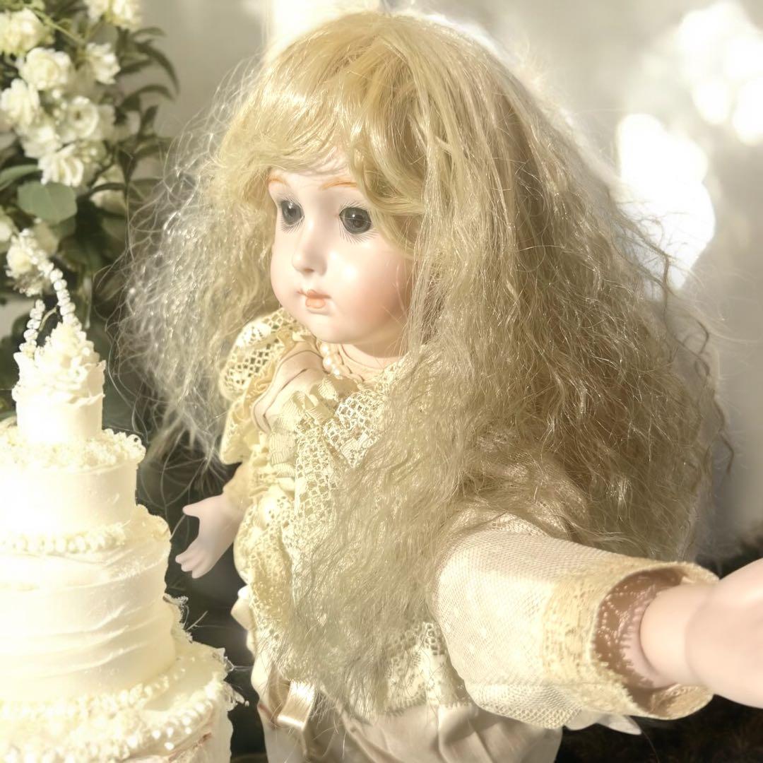 ひまわり ビスクドール ロングフェイス ジュモー トリステ 証明書付き