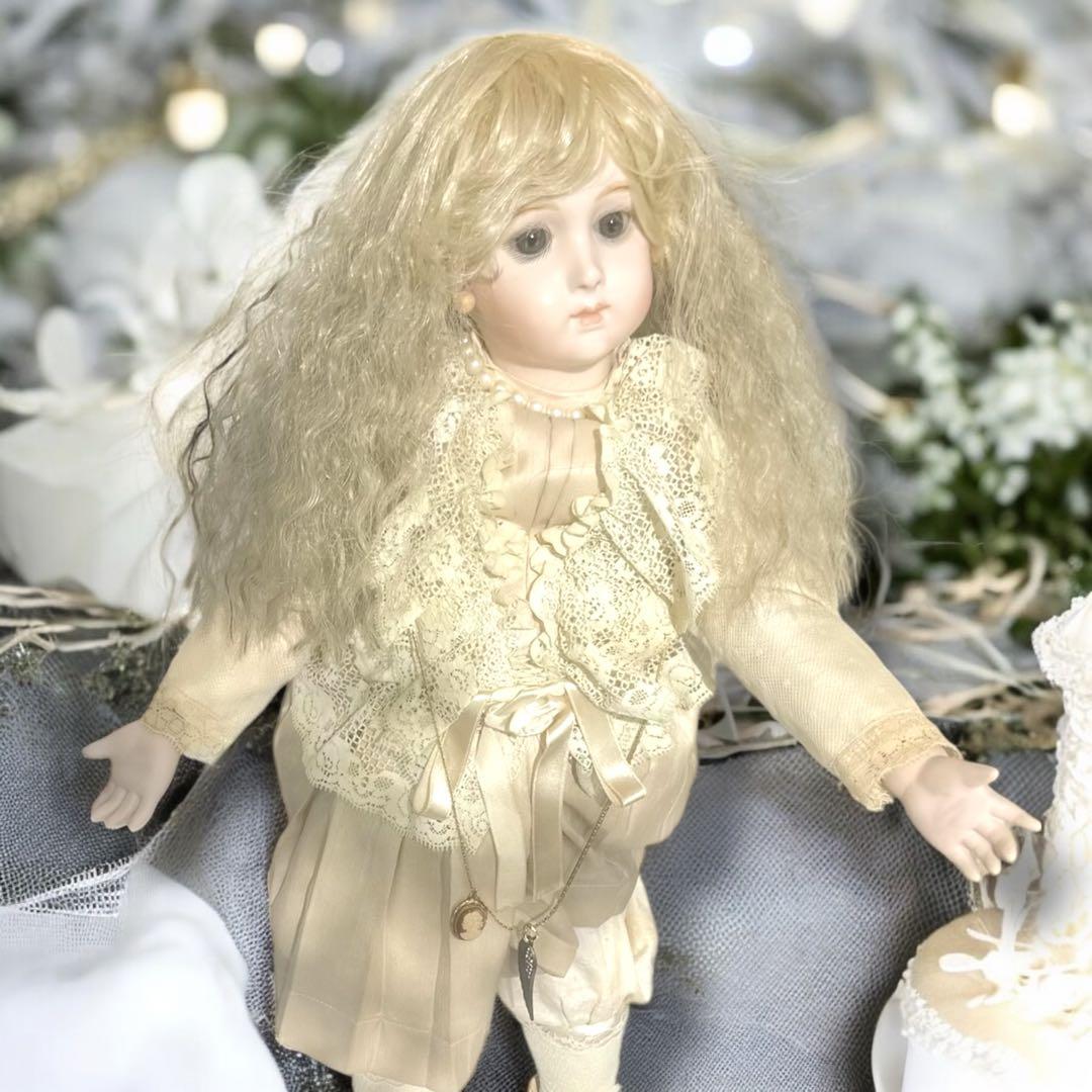 ひまわり ビスクドール ロングフェイス ジュモー トリステ 証明書付き