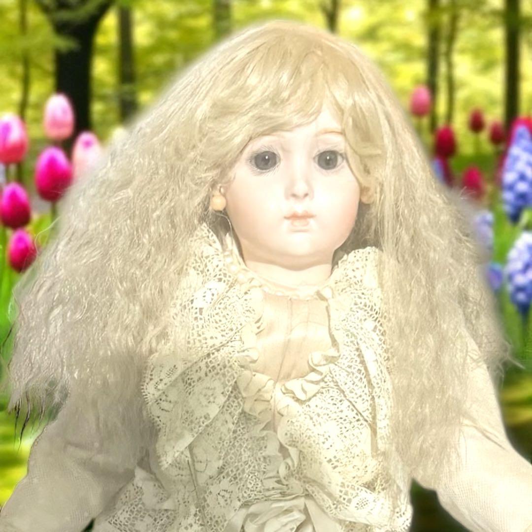 ひまわり ビスクドール ロングフェイス ジュモー トリステ 証明書付き