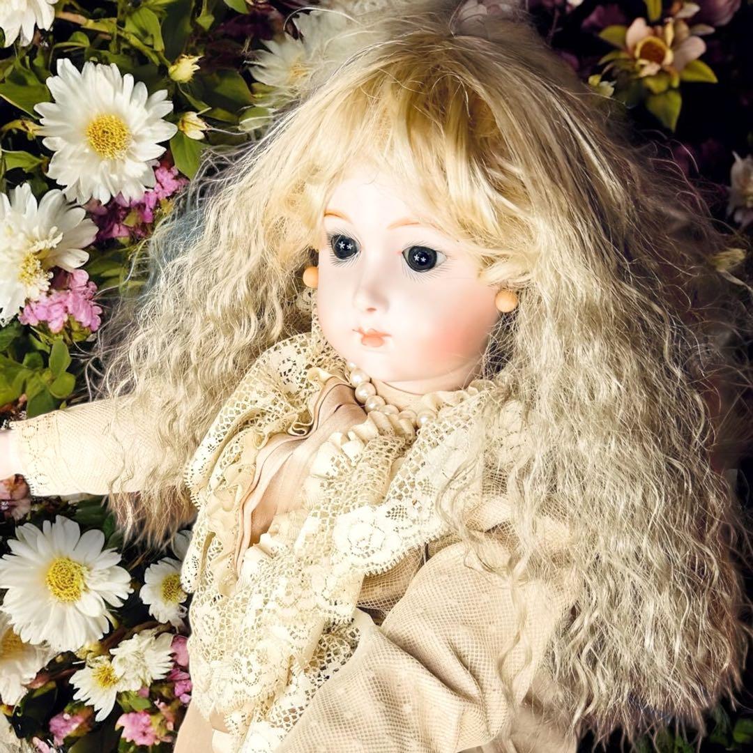 ひまわり ビスクドール ロングフェイス ジュモー トリステ 証明書付き