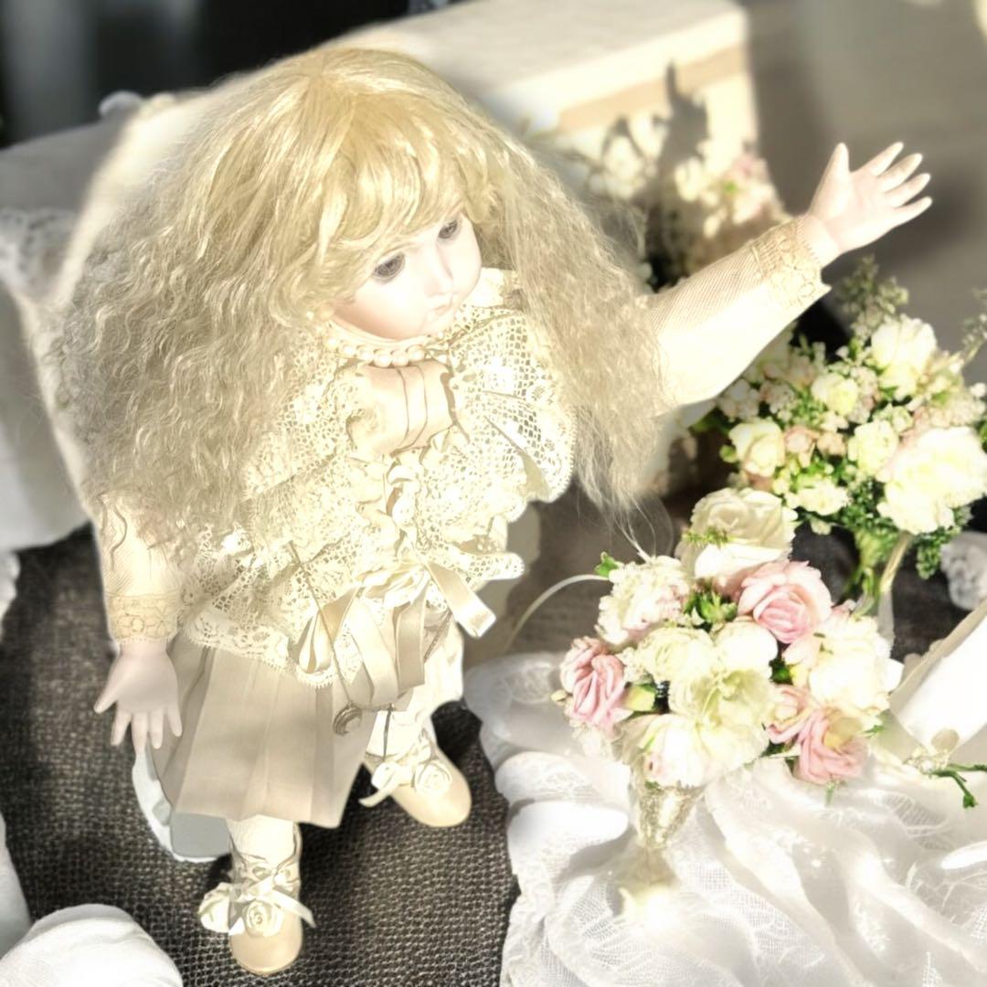 ひまわり ビスクドール ロングフェイス ジュモー トリステ 証明書付き