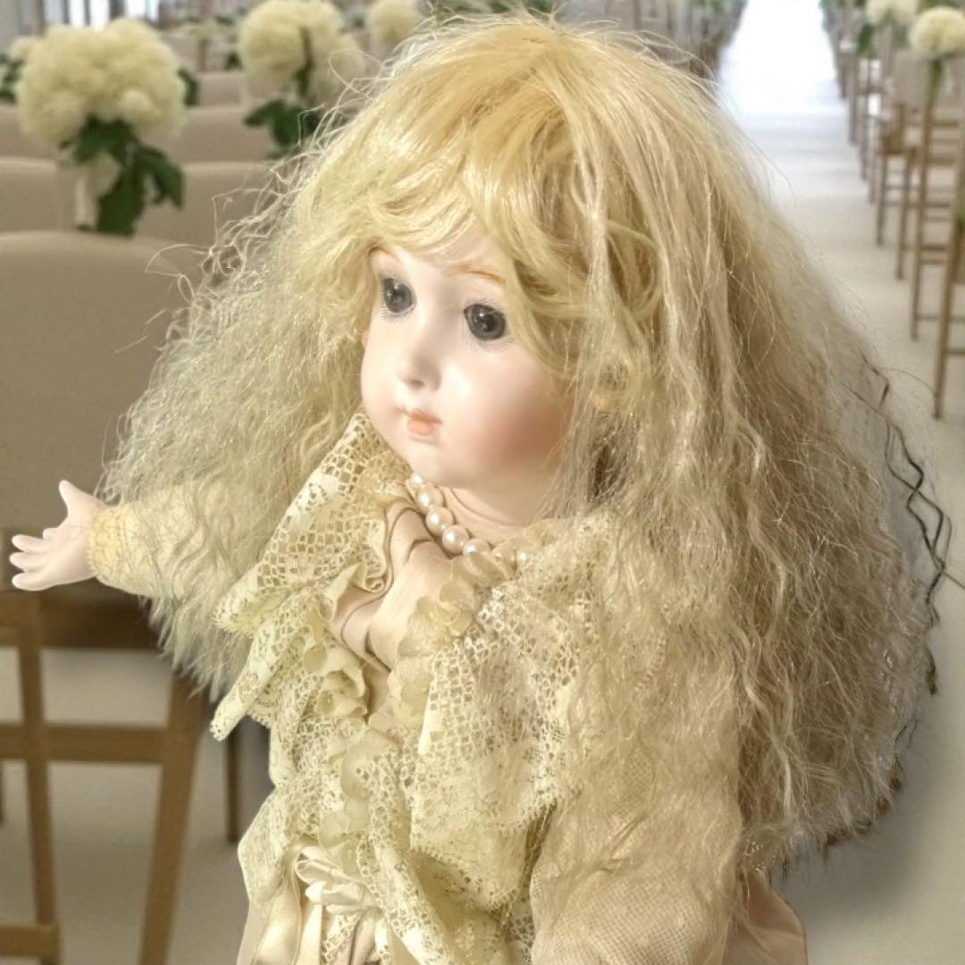 ひまわり ビスクドール ロングフェイス ジュモー トリステ 証明書付き