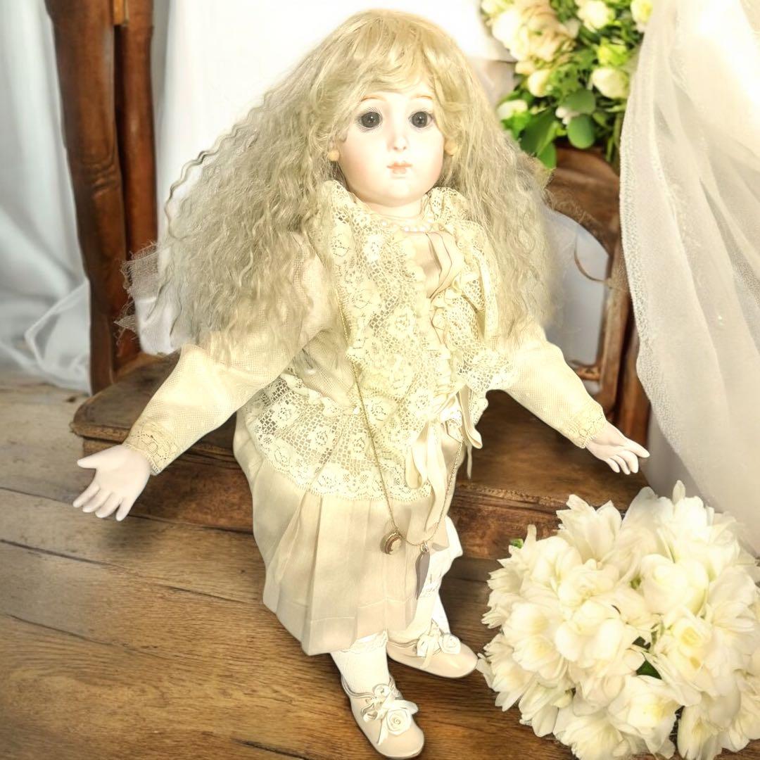 ひまわり ビスクドール ロングフェイス ジュモー トリステ 証明書付き