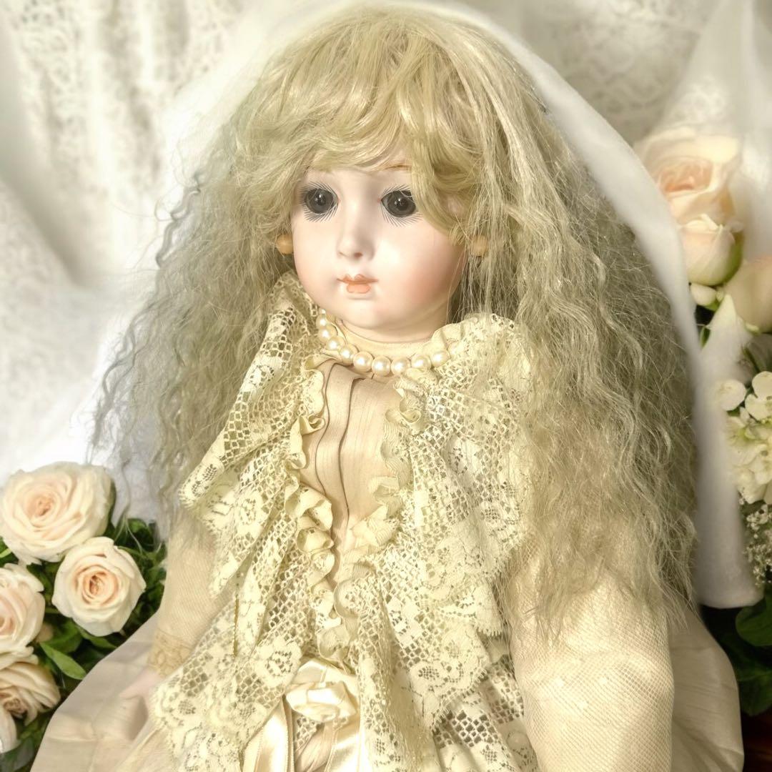 ひまわり ビスクドール ロングフェイス ジュモー トリステ 証明書付き