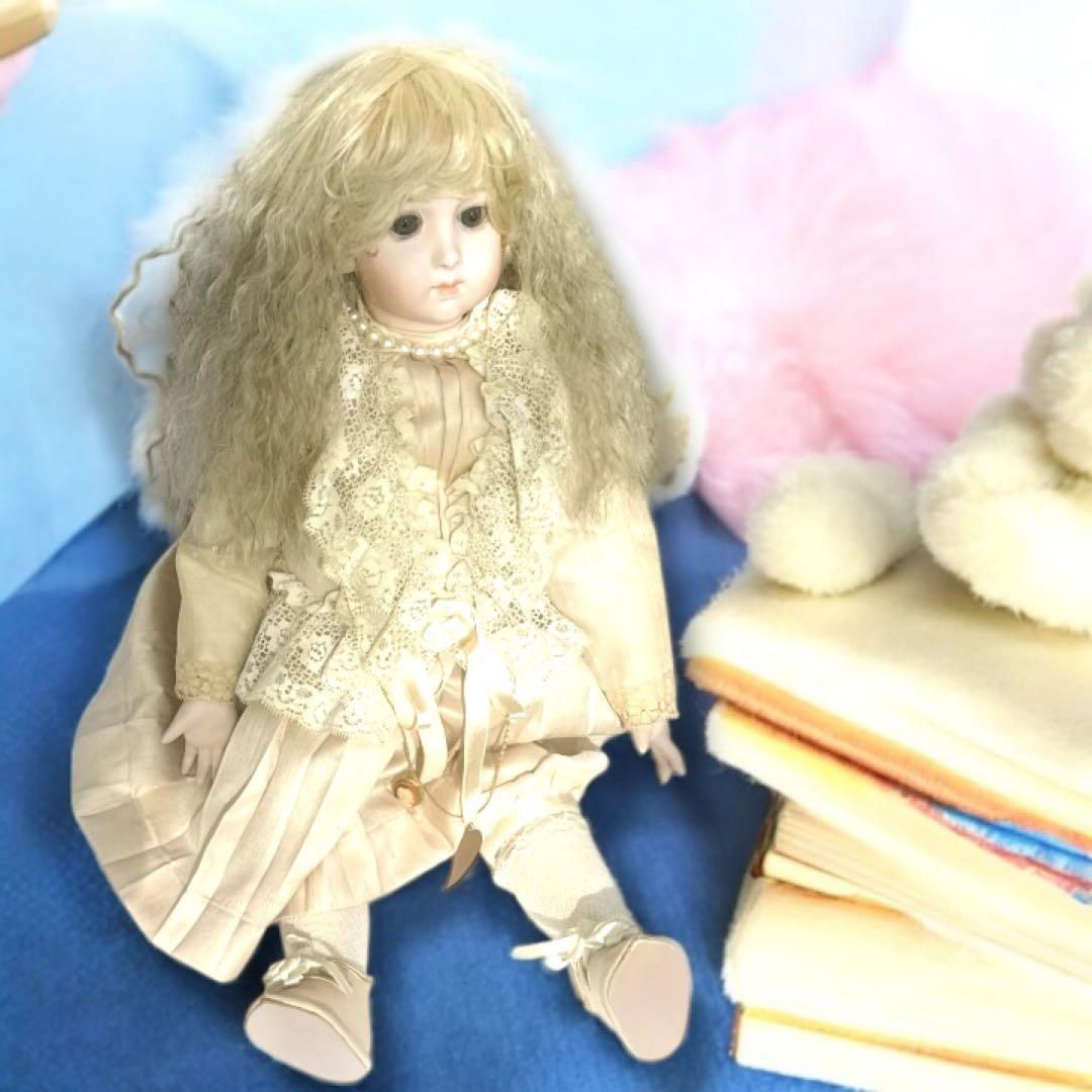 ひまわり ビスクドール ロングフェイス ジュモー トリステ 証明書付き