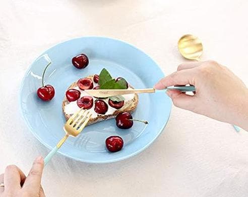 クチポール GOA ゴールド ターコイズ デザート3点セット カトラリー