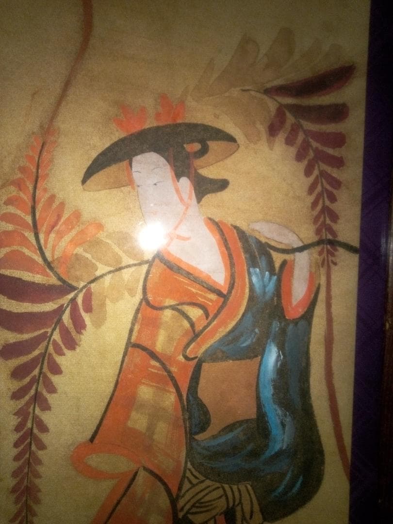 模写大津絵、藤娘