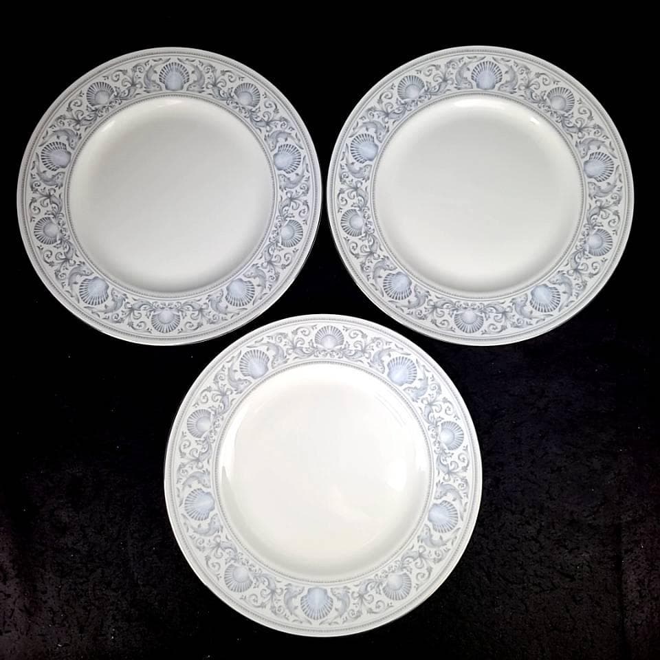 〇美品〇ウェッジウッド　ドルフィン　ホワイト　ディナープレート　6枚