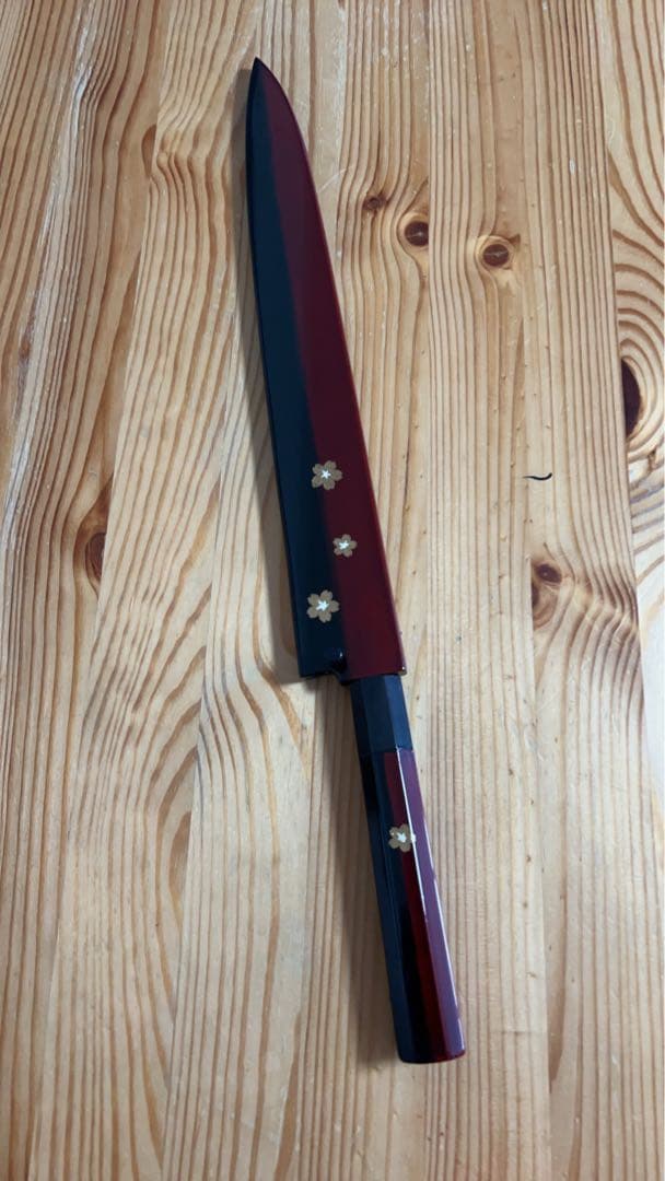 柳刃包丁 金桜模様