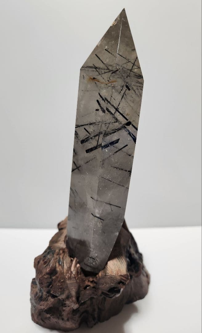 ☆ルチル 置物 ポイント六角柱 天然石 原石