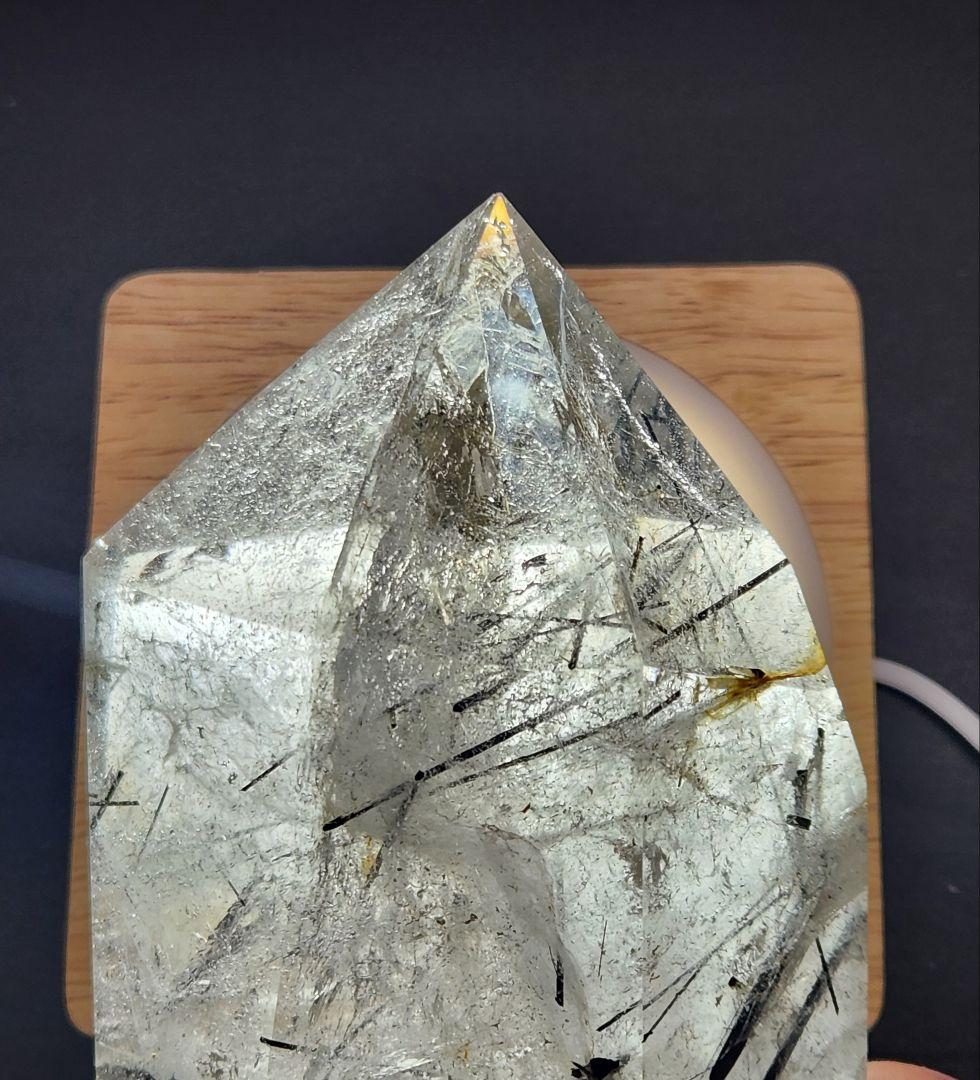 ☆ルチル 置物 ポイント六角柱 天然石 原石