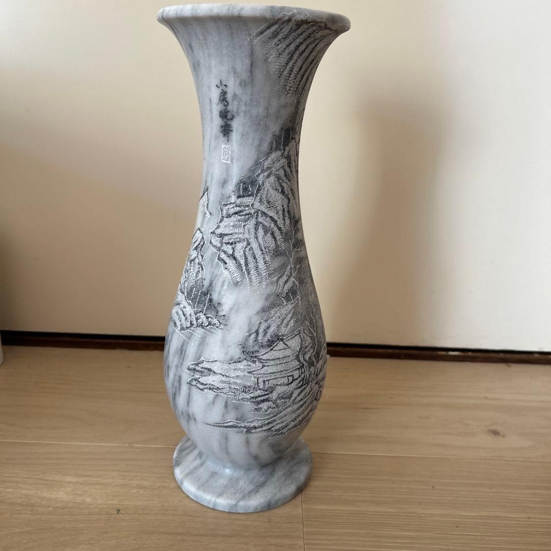 大理石 花瓶 山水画風 - メルカリ
