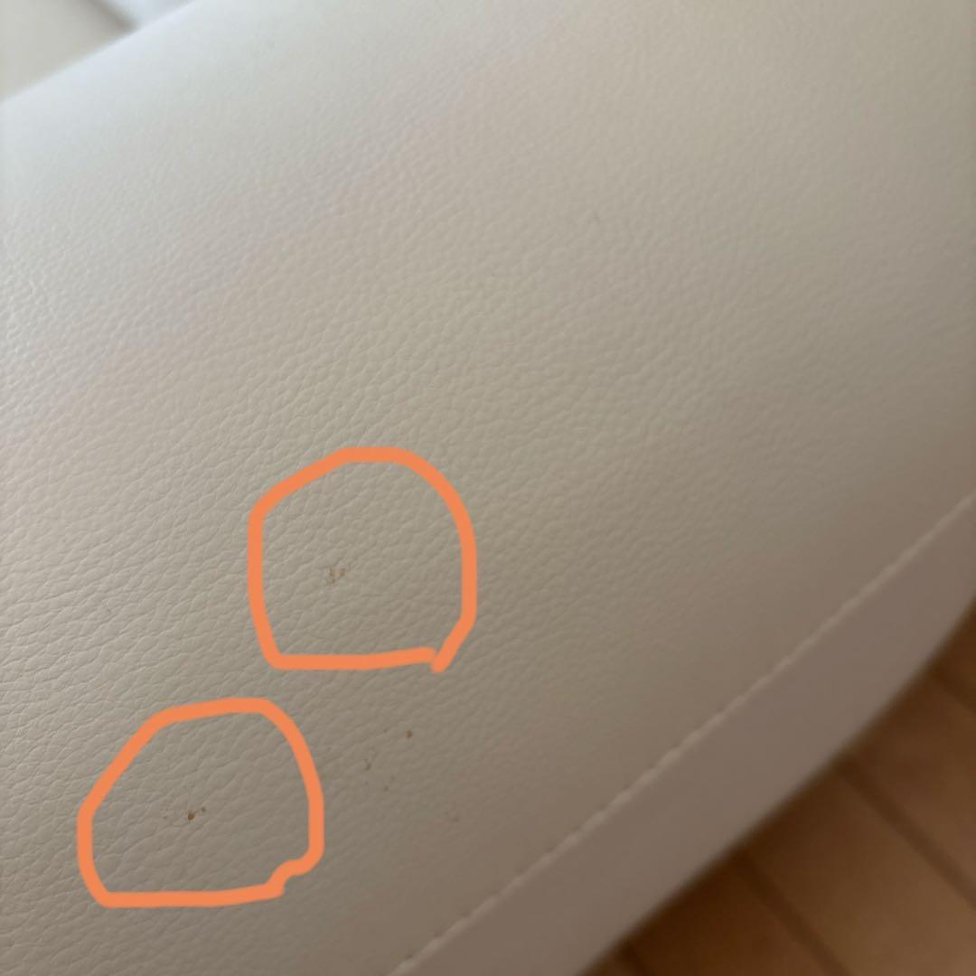 アイボリー 合成皮革 ソファ