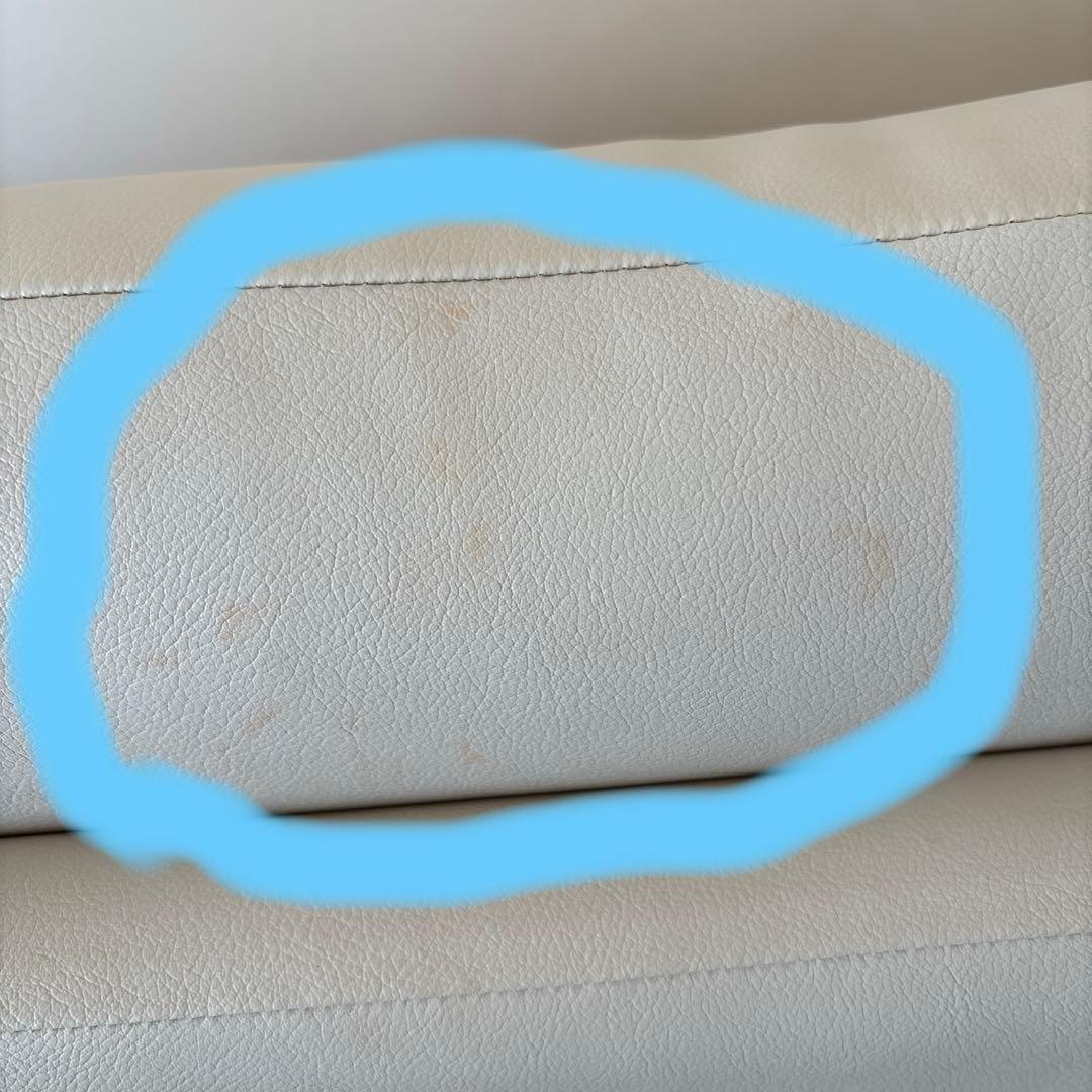 アイボリー 合成皮革 ソファ