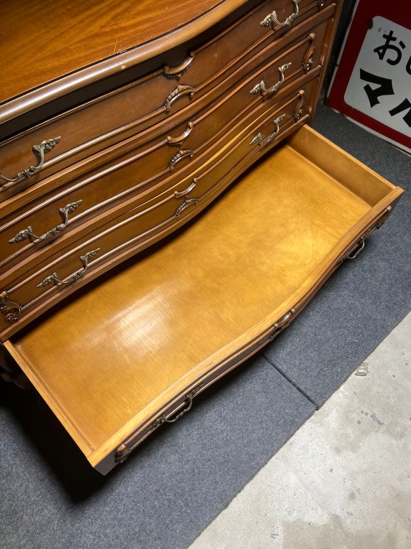 ☆中古☆猫脚 チェスト 収納家具 4ドロアー アンティーク調 4段