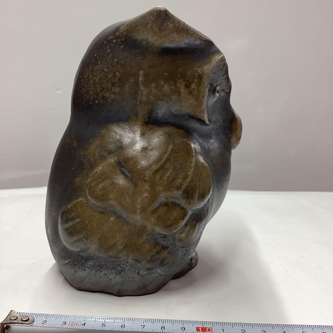 備前焼　フクロウ　置物　　［匿名便］