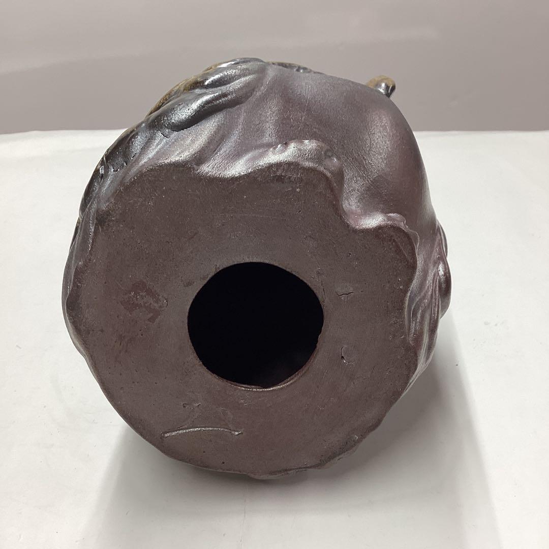 備前焼　フクロウ　置物　　［匿名便］