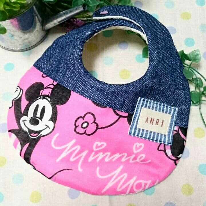 名入れ ハンドメイドスタイ ミニー柄
