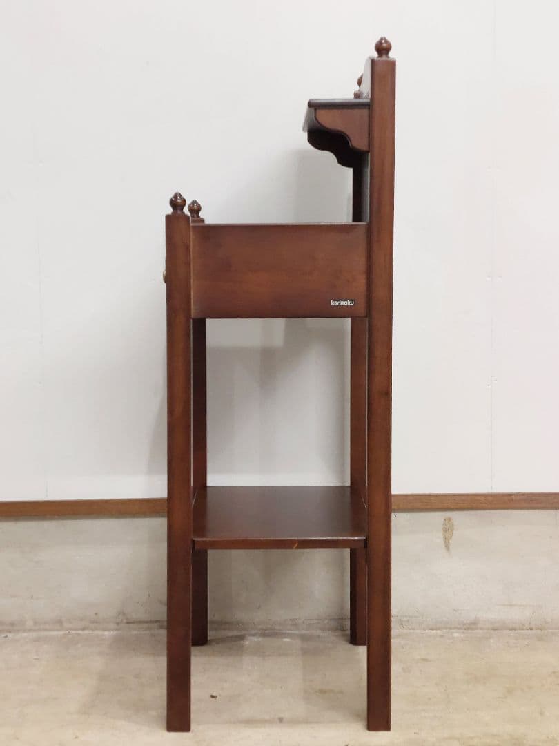 karimoku カリモク 木製 電話台 チェスト引き出し付 オシャレ