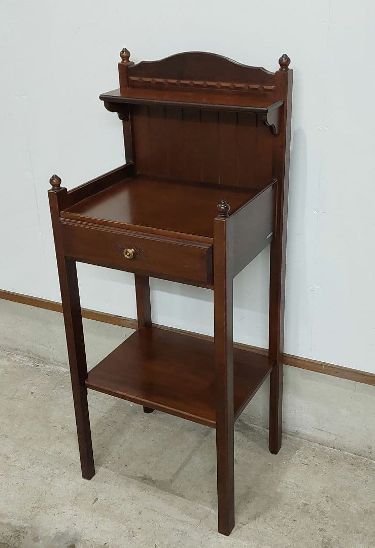 karimoku カリモク 木製 電話台 チェスト引き出し付 オシャレ