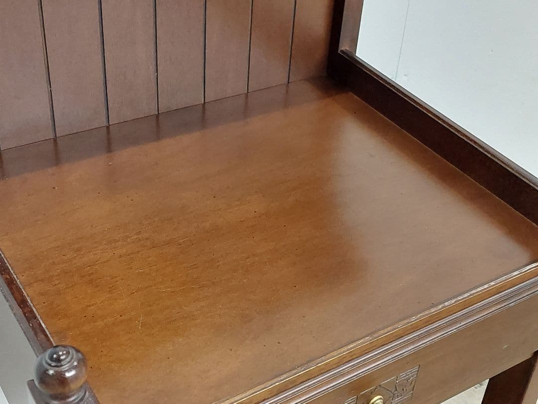 karimoku カリモク 木製 電話台 チェスト引き出し付 オシャレ