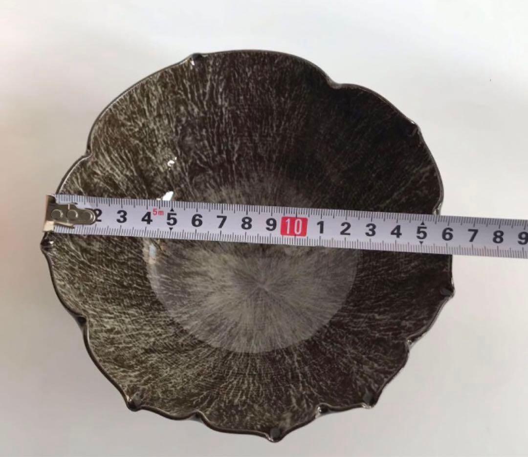 長崎県無形文化財指定 十三代臥牛窯 横石臥牛 刷毛目 菓子鉢 共箱　3点