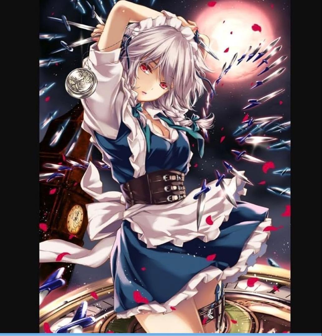 東方十六夜咲夜 125x90cm 大判ポスター 壁紙ピカット - メルカリ