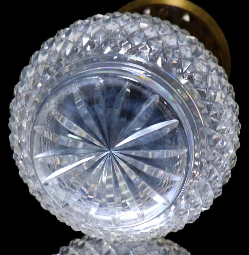 オールド・バカラ 美術館級1880年頃 金縁装飾特大切子壺 31.5cm 花瓶