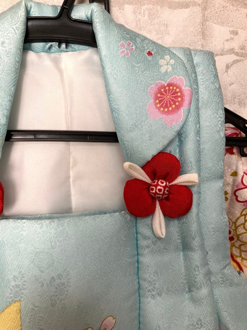 七五三 3歳 正絹 着物 セット　ひな祭り　お正月　お祝い着　被布　和装　結婚式
