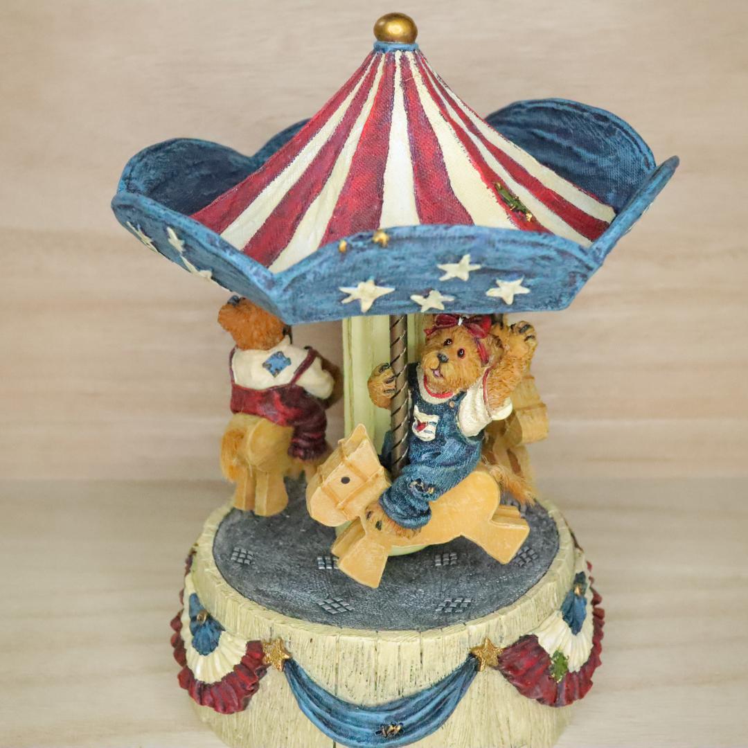 BOYDS BEARS メリーゴーランドオルゴール テディベア カントリー風