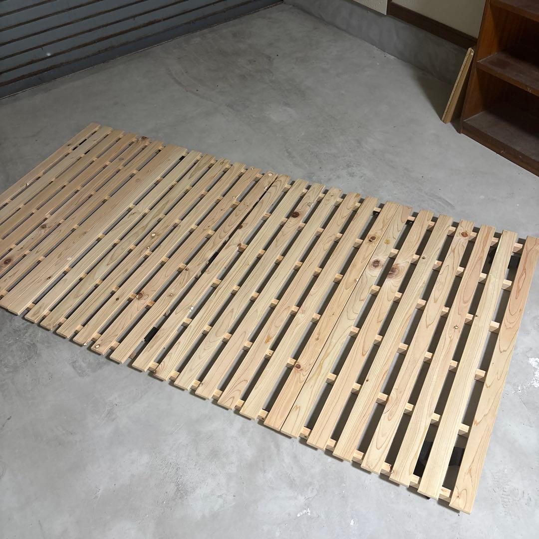 ひのきすのこベッド（二つ折り式）