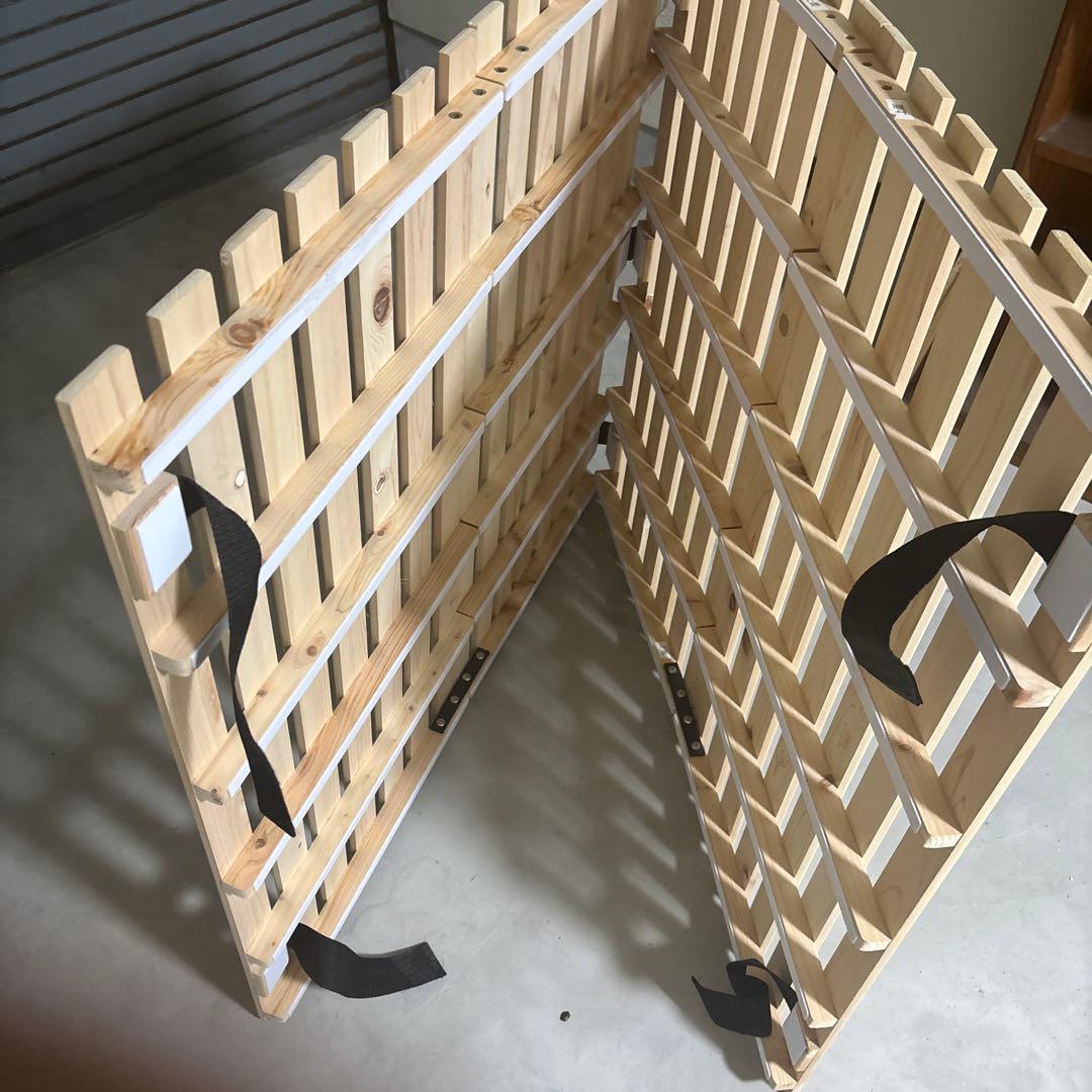 ひのきすのこベッド（二つ折り式）