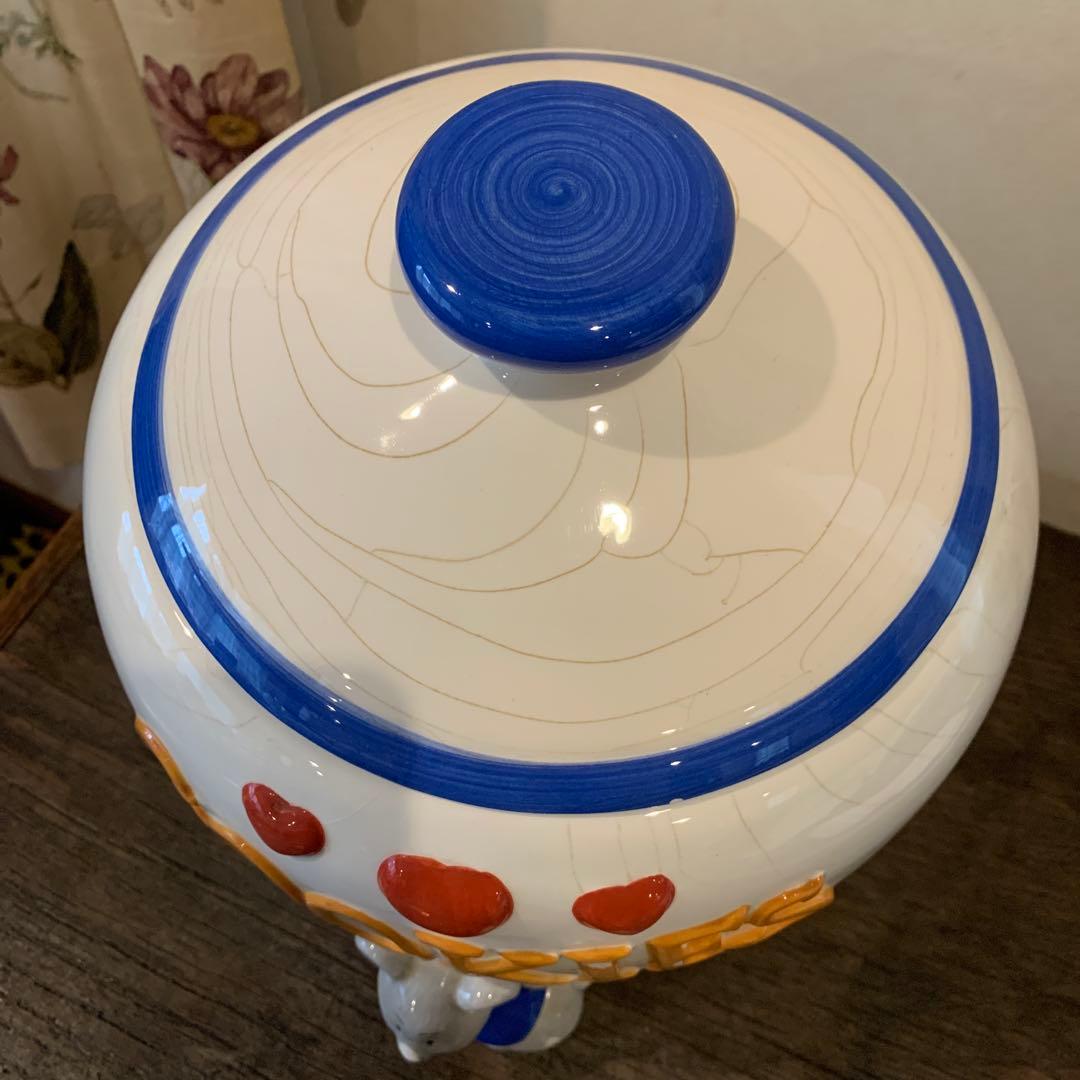 激可愛い］アメリカ土産 陶器製クッキージャー アメリカンカントリー