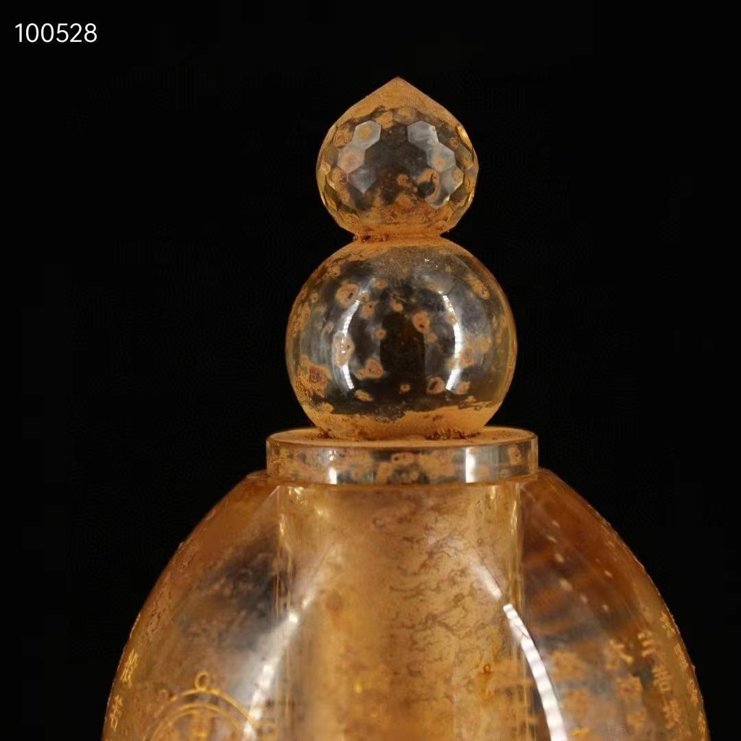 中国古美術・古水晶彫り描金般若心経舍利塔・金剛舍利子塔・極細工