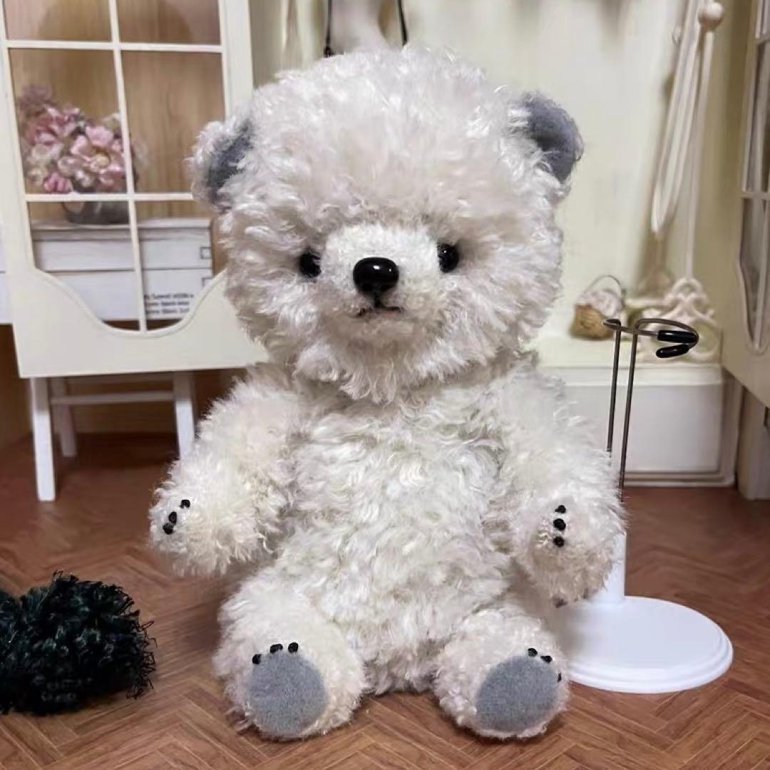 冬は暖かくしないと 白熊 アーティストベア テディベア 海外作家様 ハンドメイド