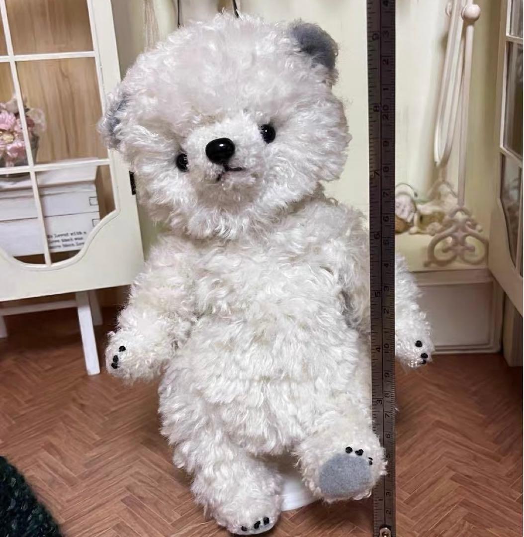 冬は暖かくしないと 白熊 アーティストベア テディベア 海外作家様 ハンドメイド