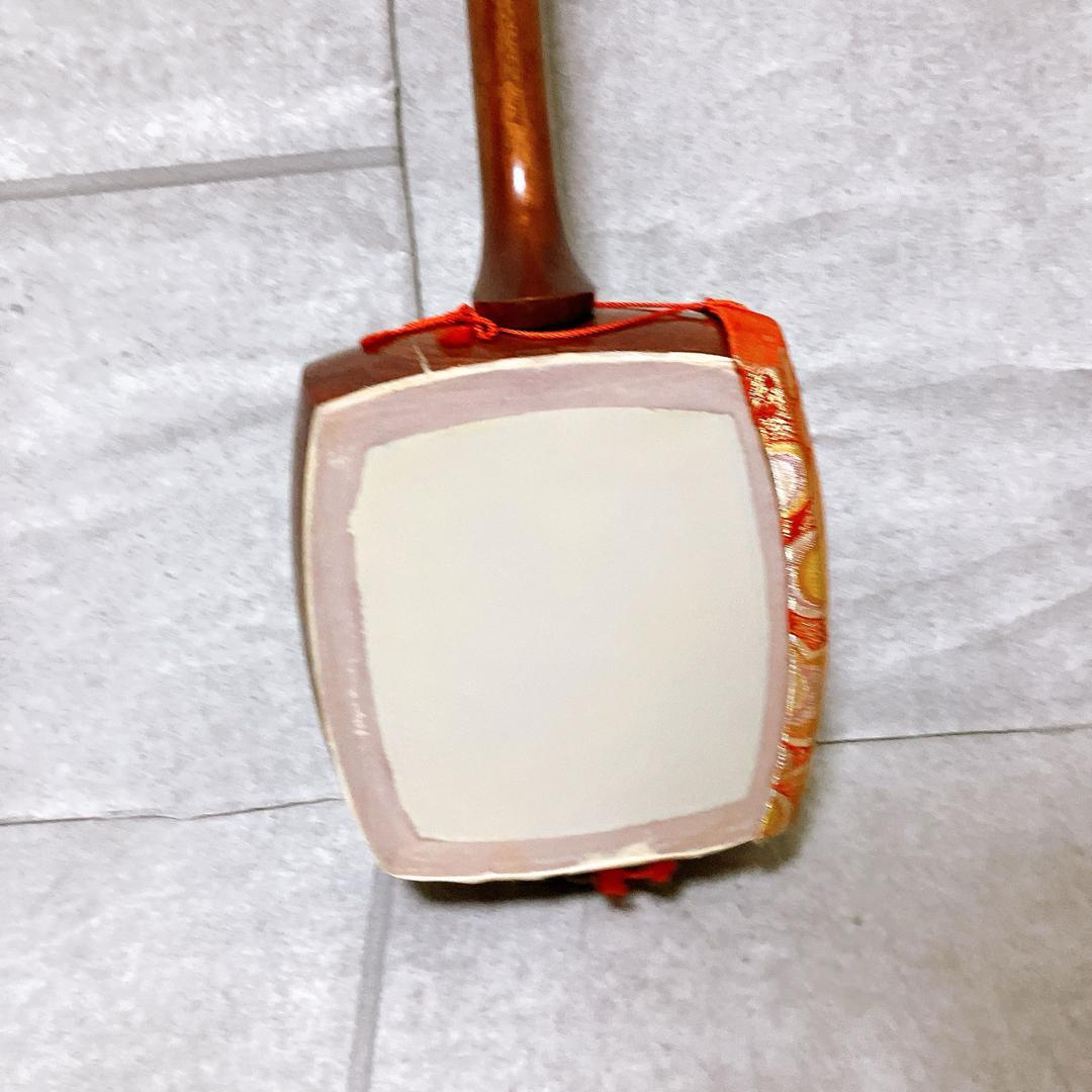 三味線中棹花梨山サワリ地唄民謡撥駒和楽器三つ折レザーケース付- 日本