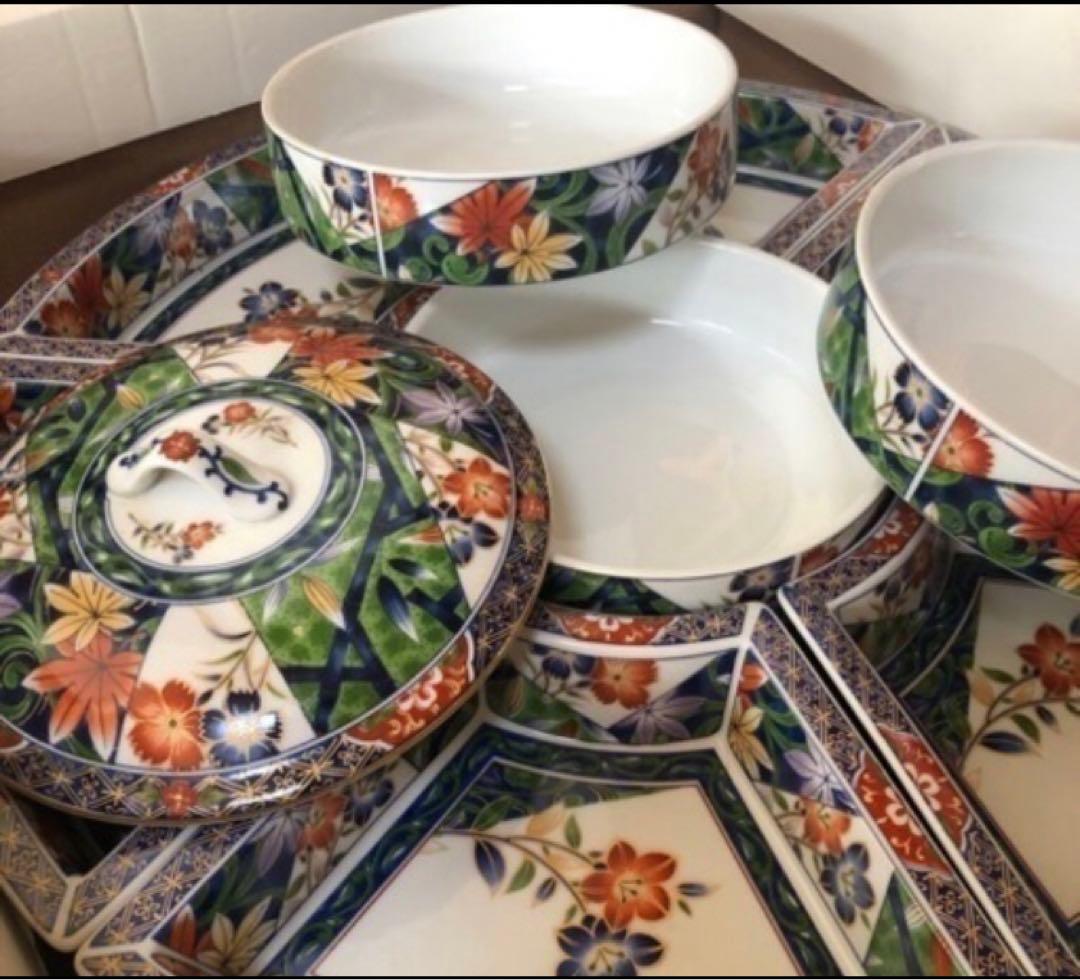 希少 回転皿 オードブル 友禅