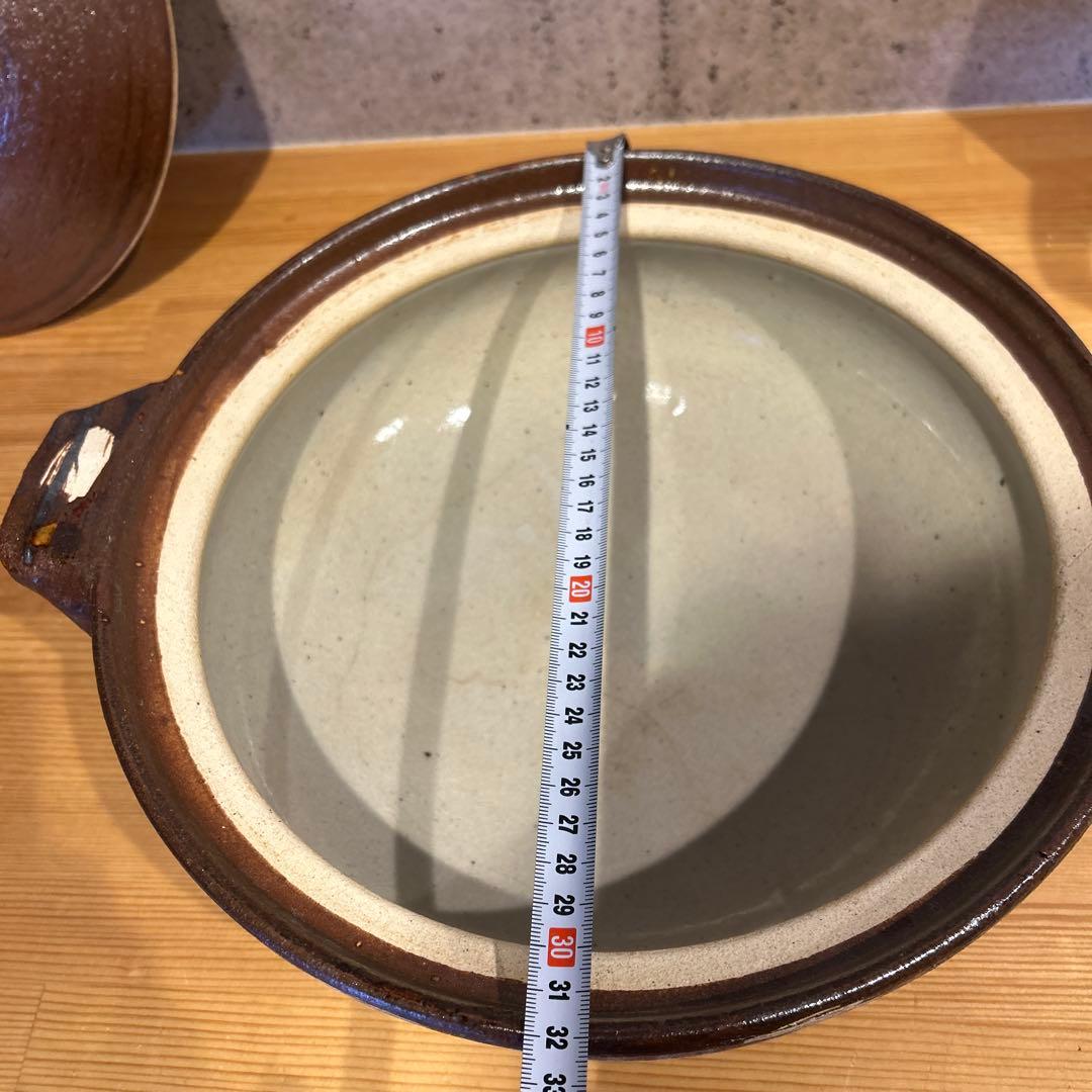 未使用　伊賀焼　土鍋　長谷製陶　約31cm