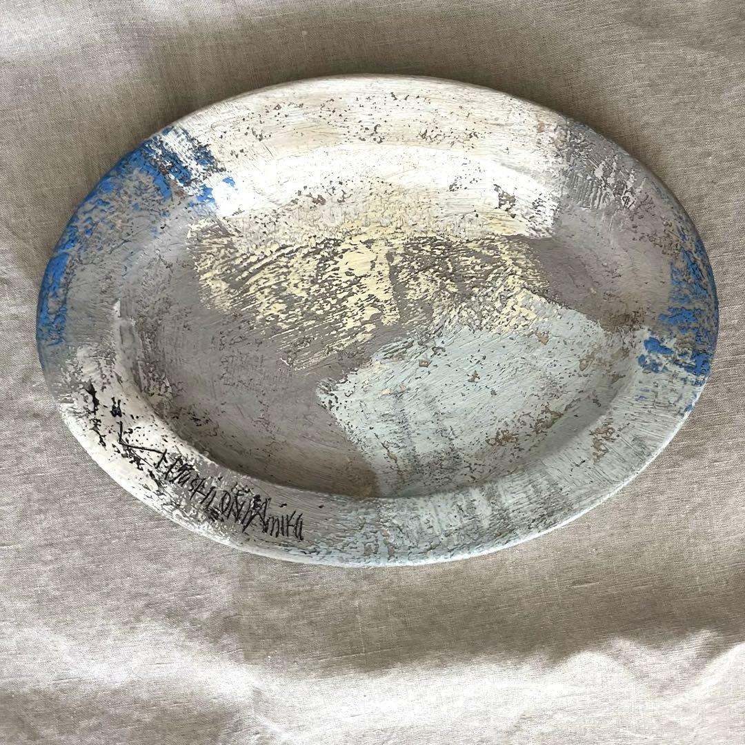 未使用 東恩納美架 大皿　オーバルプレート 2枚セット 水通しのみ