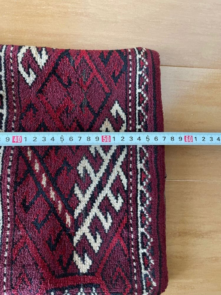 クッションカバー 　トルクメン絨毯　 57x30cm