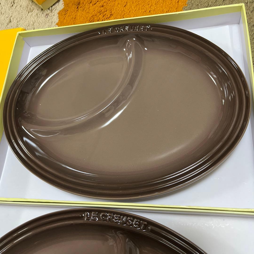 ルクルーゼ マルチ オーバル プレート セピア 新品 レア 廃盤 - メルカリ